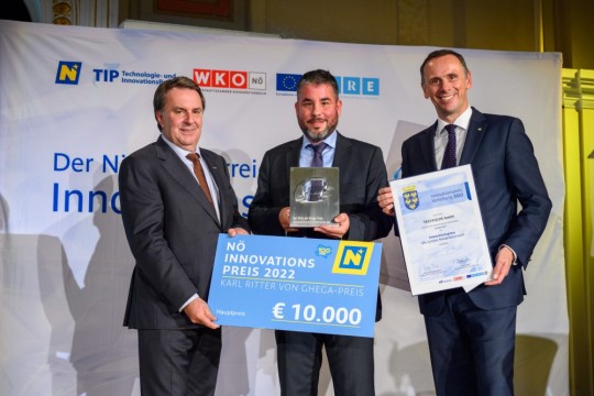H₂Genset, der emissionsfreie und mobile Wasserstoff-Stromerzeuger, gewinnt niederösterreichischen Innovationspreis 